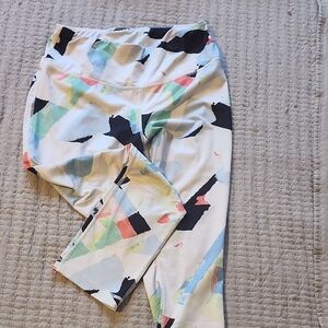 ZELOS Multicolor Abstract Leggings